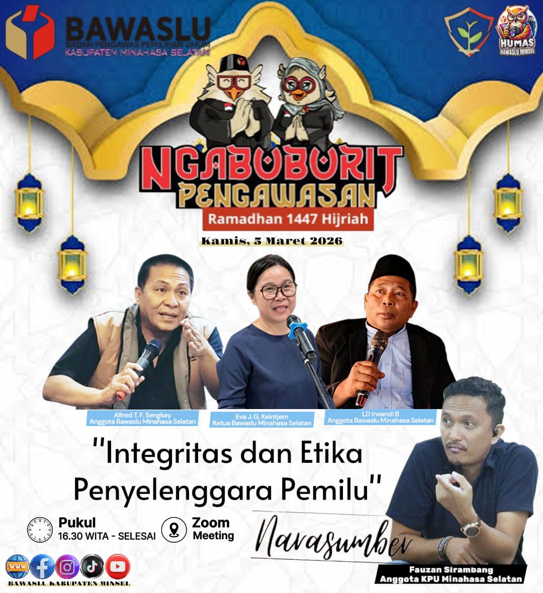 Poster Digital Ngabuburit Pengawasan Bawaslu Kab. Minahasa Selatan