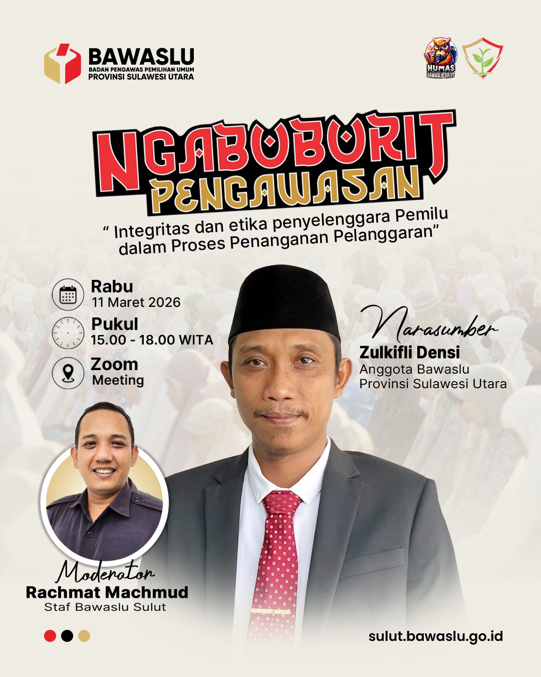 Poster Digital Ngabuburit Pengawasan Bahas Integritas dan Etika Penyelenggara Pemilu