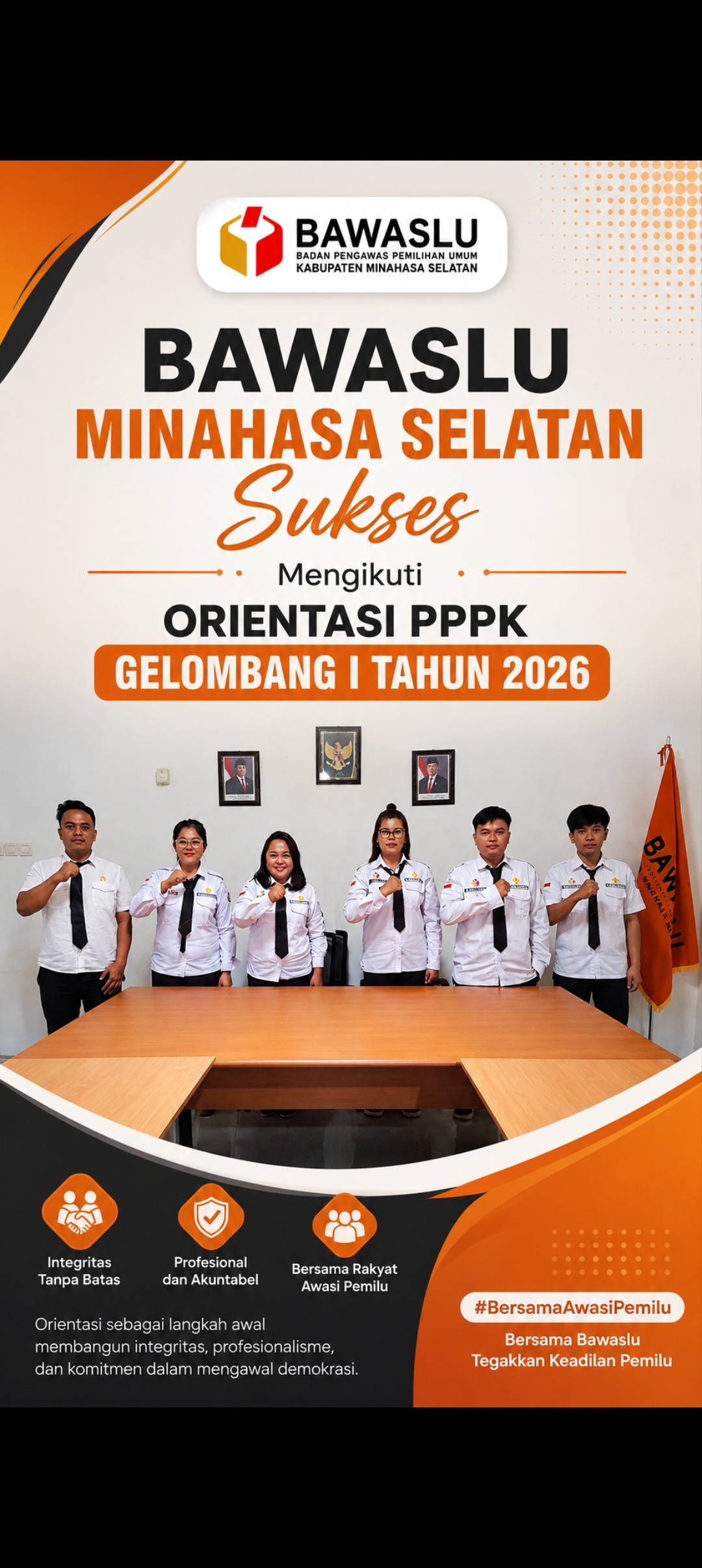 Bawaslu Kabupsten Minahasa Selatan Sukses Mengikuti Orientasi PPPK Gelombang I Tahun 2026