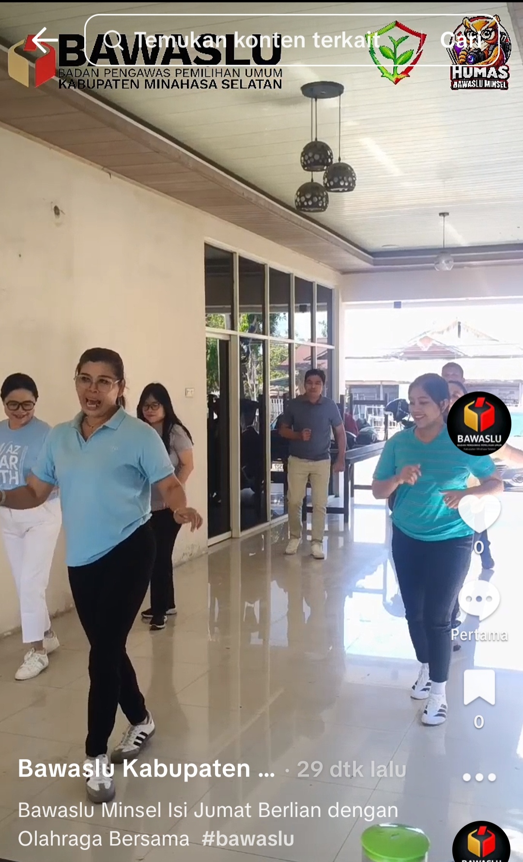 Bawaslu Minsel Isi Jumat Berlian dengan Olahraga Bersama