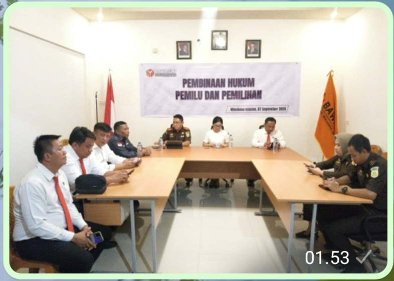 Rapat Bawaslu Minsel Bersama Kejaksaan dan Polres