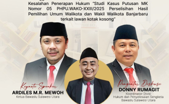 Poster Digital Bacerita HPS: Persilisihan Hasil Pemilihan Umum Walikota dan Wakil Walikota Banjarbaru Terkait Lawan Kotak Kosong